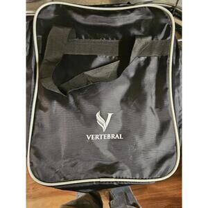 Black Nylon Zip Pouch / Wristlet – “Vertebral” Logo